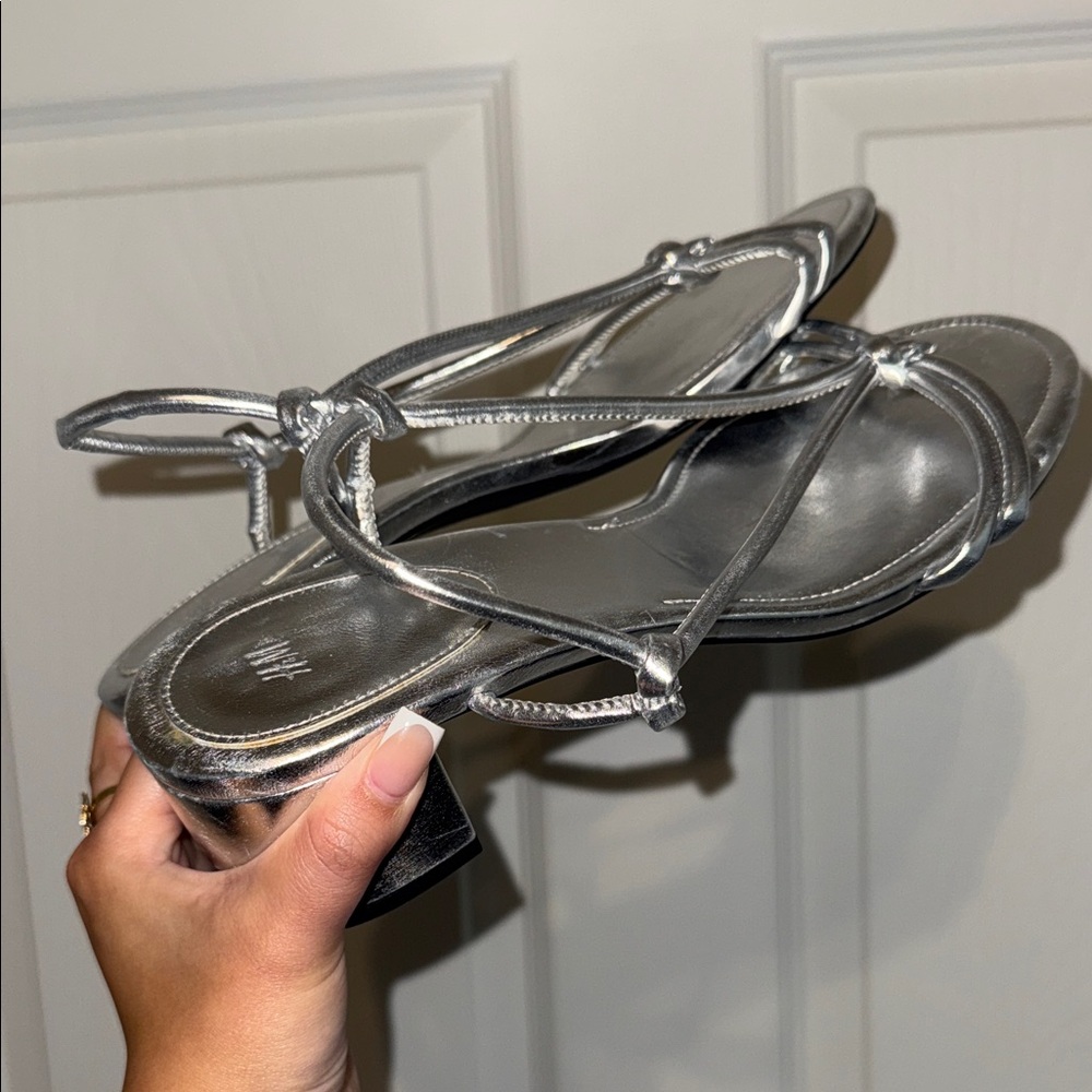 H&M Silver Strappy Heels